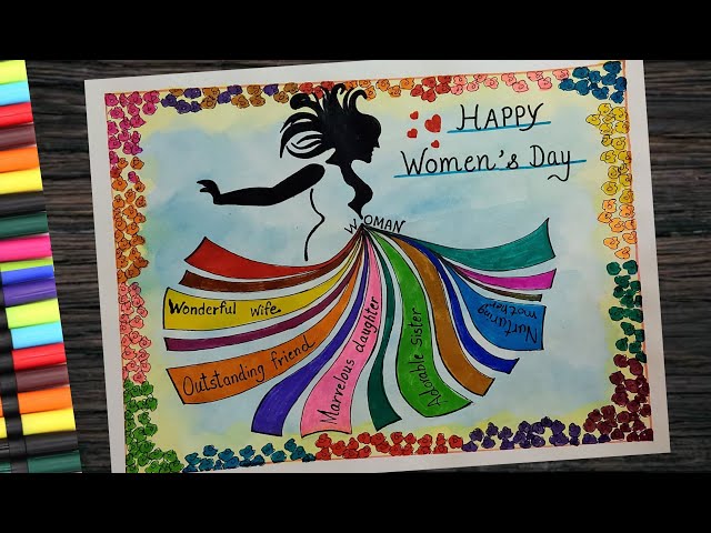 Beautiful Drawing For Women's Day || Women's Day Drawing Easy || Pencil  Sketching - YouTube