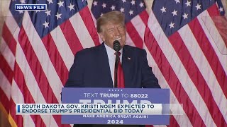 South Dakota Governor Kristi Noem Expected to Endorse Trump's Presidential Bid Today