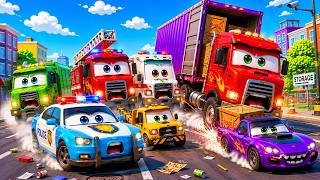 Police Car vs Cargo Thieves!! 🚓🚛 | Police Car & Friends Rescue Cars Cartoon
