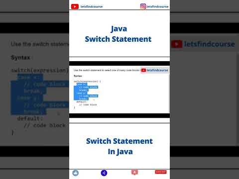 Switch Case In Java | Switch Statement In Java #java
