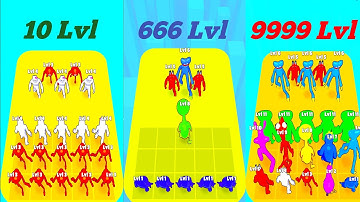 Noob vs PRO vs Hacker Bambam Monster Garten Merge Run vs Monster Man War 3d (Max Level) Gameplay