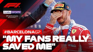 Lewis Hamilton gets emotional in post-race interview! | Formula 1 Barcelona-Catalunya GP 2026