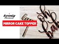 Gold Mirror Cake Topper Cut with CO2 Laser Cutter | Mirror Acrylic Cutting Demo