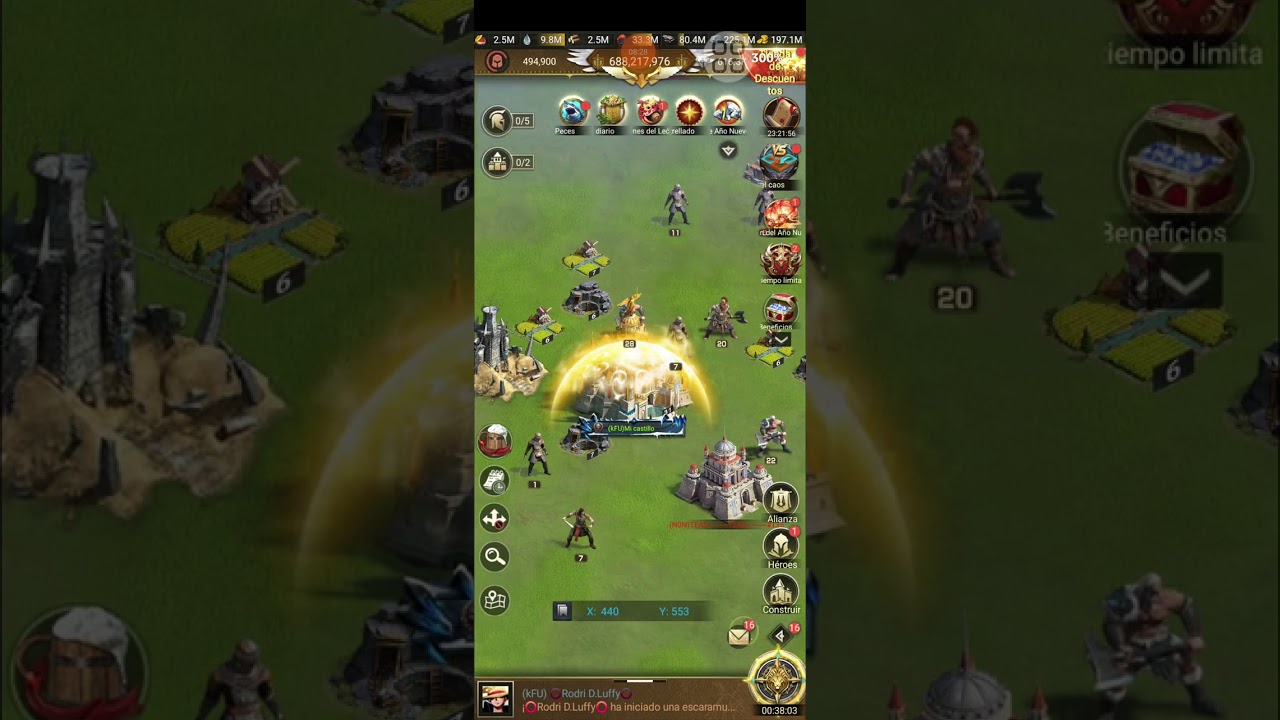 Rise of Castles ke 414 vs 135