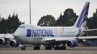 Rare National Airlines 747446F Powerful Departure From Christchurch Airport Chcnzch