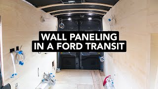 How We Built Walls In Our Camper Van Build 2021 Ford Transit Van Conversion Ep 15