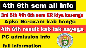 Sol 4th 6th sem results info and important tolk |  aryan update-DU