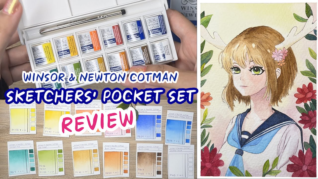 รีวิวสีน้ำ Winsor & Newton Cotman Sketchers' Pocket Set l Yorudachan
