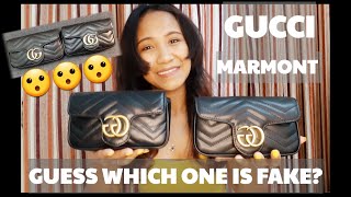 fake vs inside of a real gucci bag