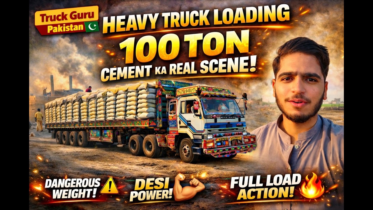 Heavy 😱 Truck Loading 🚛 | 100 Ton Cement | Truck Guru Pakistan