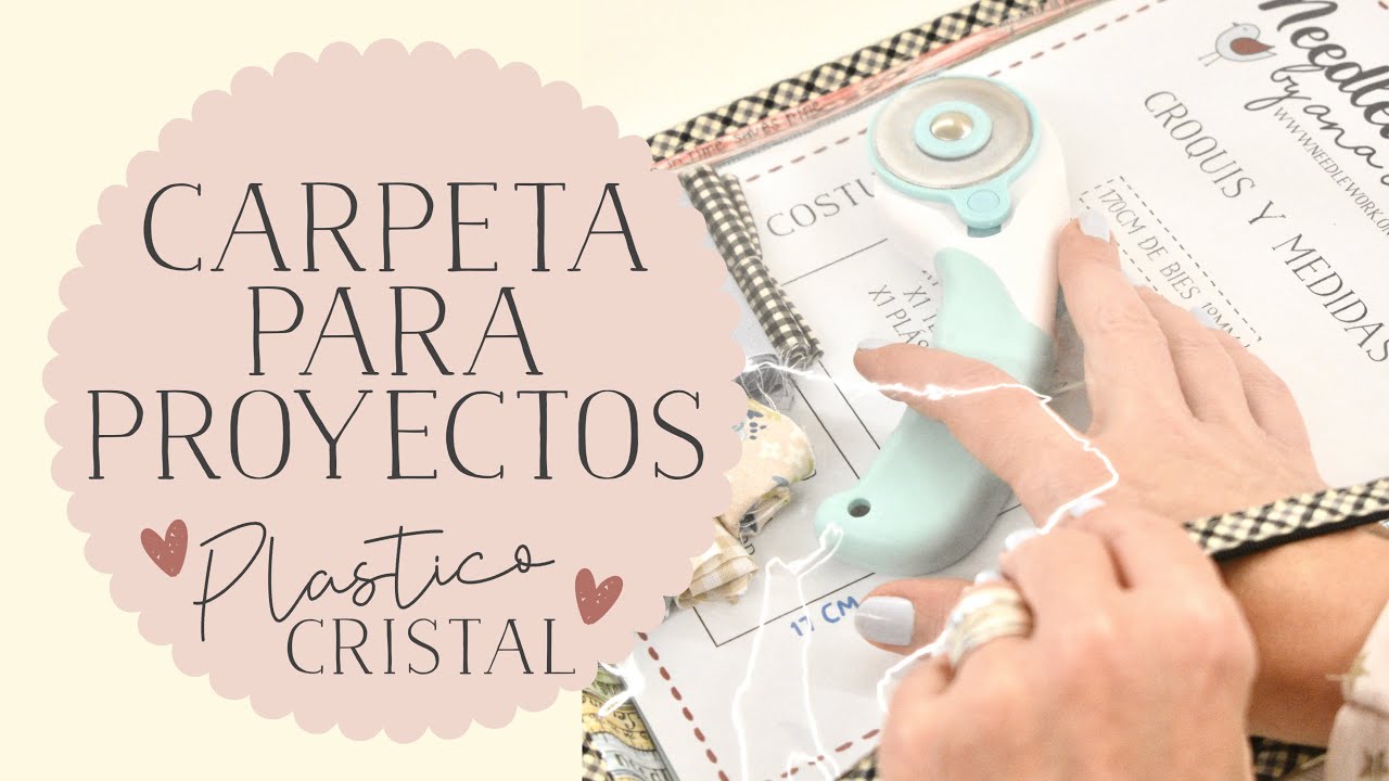 Carpeta o Funda para Guardar nuestros Proyectos - Cómo hacer un Bies & Utilizando Plástico Cristal
