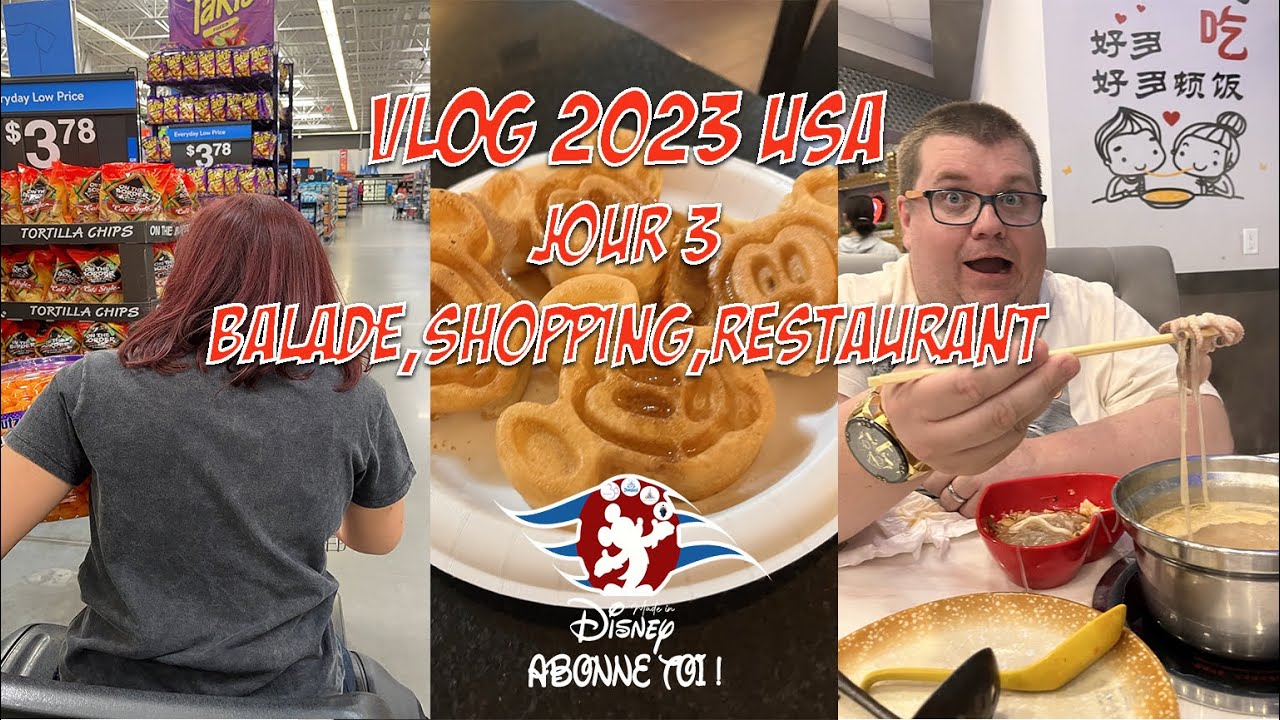 Vlog 2023 USA JOUR 3 Balade, shopping, restaurant