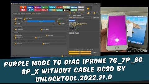 Purple Mode To Diag Iphone 7G_7P_8G 8P_X Without Cable Dcsd By UnlockTool.2022.21.0