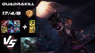 BOTTOM Lucian vs Senna [QUADRAKILL] - EU Challenger Patch 25.S2.2