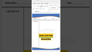How to Create Doctor "Letter Head" #microsoftword #letterhead #letterheaddesign #tips #msword #short