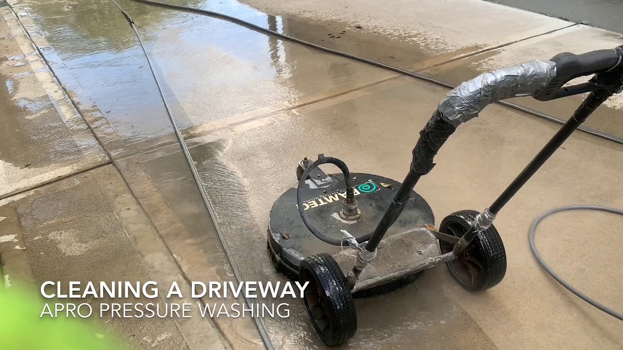 Pressure washing a driveway YouTube