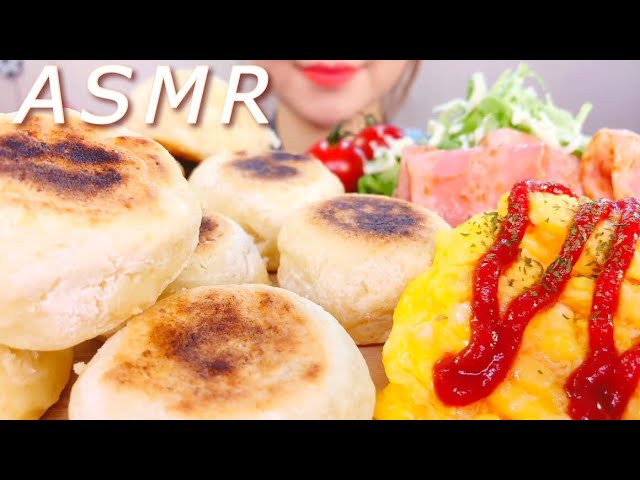 [咀嚼音]サクもちチーズパン&ベーコンスクランブルエッグを食べる[食べるだけ][ASMR][モッパン]