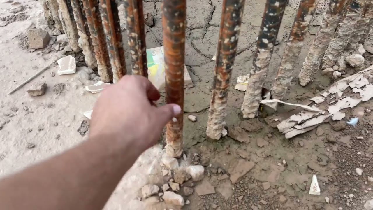 Effect of rust on steel reinforcement of high rise building RCC columns