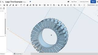 Onshape Tutorial - Circular Pattern Lego Tire Tread