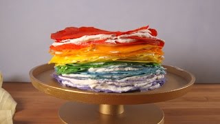 Rainbow Crepe Cake Delish