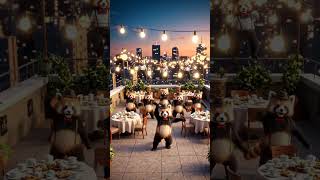 Tiny Red Panda Dance-Off on a Rooftop (5s Loop) #shorts