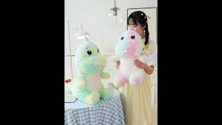 dinosaur  Elainren Rainbow Dinosaur Plush Toy