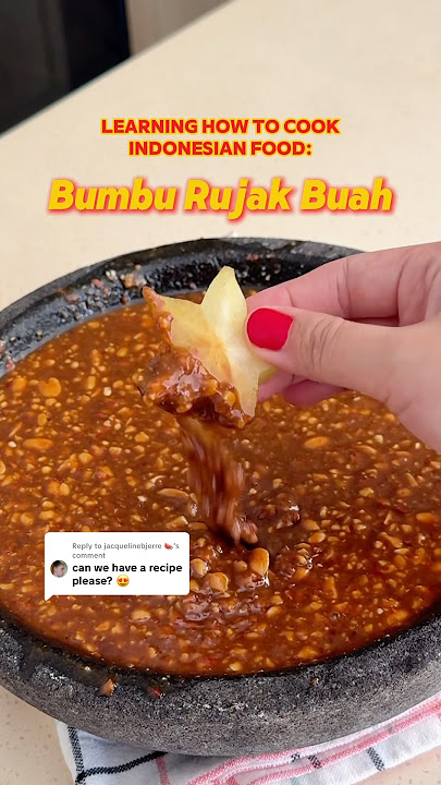 Sweet, Spicy, Salty & Umami sauce for FRUITS! 🇮🇩 Bumbu Rujak Buah Recipe #rujak #indonesianfood