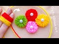 🌟💖 You will Make them in a Minute - The Easiest and Fastest Yarn Flowers - You will Love this Method