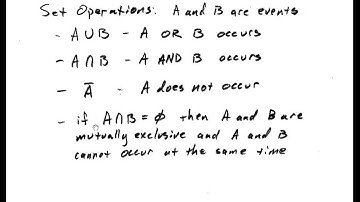 Experiments, Sample Spaces, Set Operations