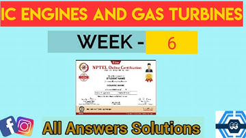 IC Engines and Gas Turbines Week 6 Quiz Answer Solution | NPTEL 2022 | SWAYAM
