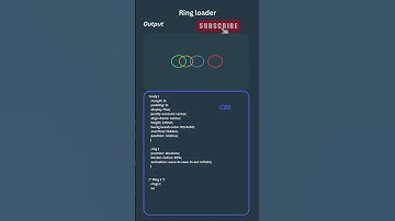 Create a Smooth Ring Loader Animation Using HTML and CSS #loader #loading #shorts