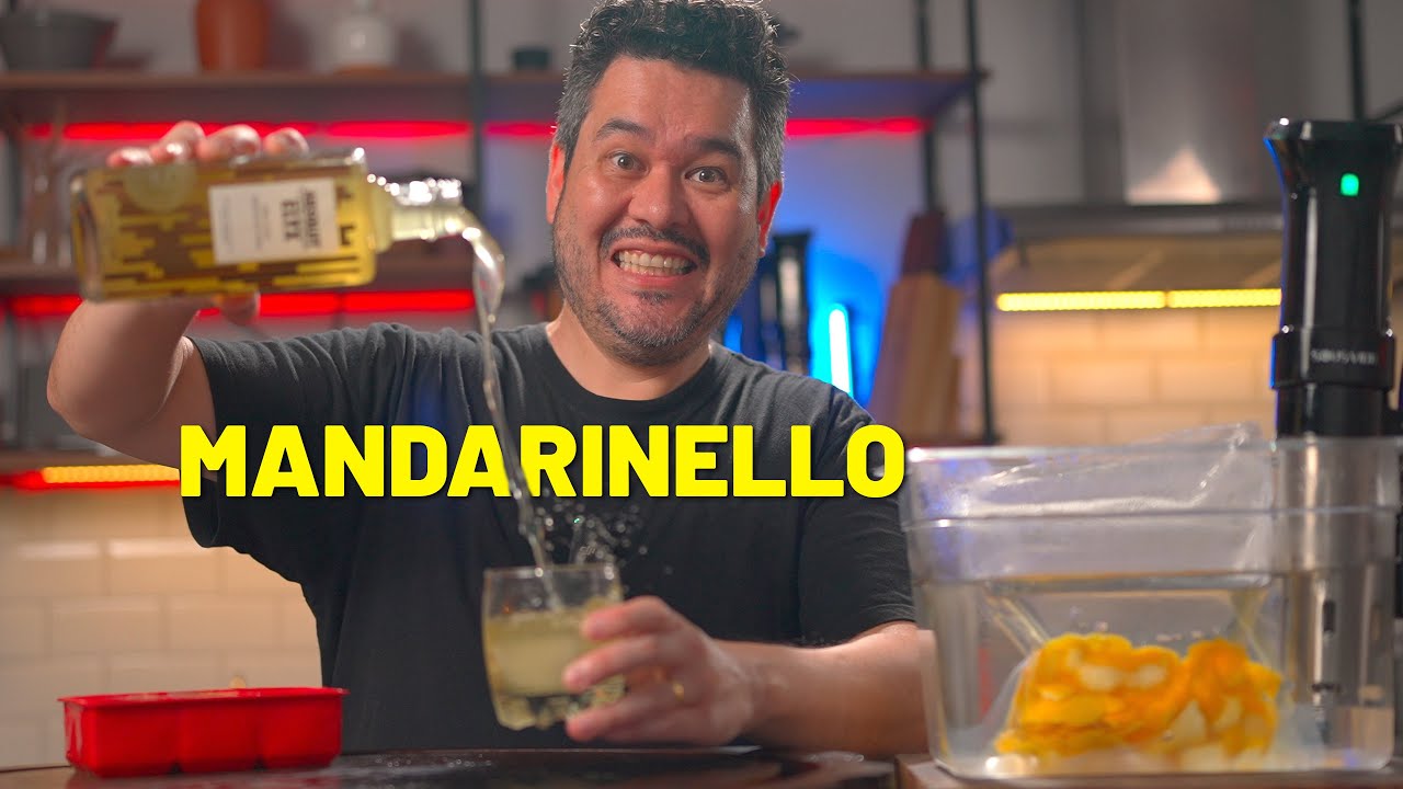 Mandarinello (limoncello de tangerina) no Sous Vide