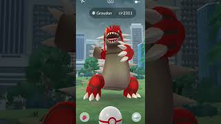Will Groudon RUN?! 😱 #pokemongo #shinypokemon #rarepokemon #shorts #viral
