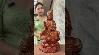 Mẹ Quan Âm toạ đài sen gỗ Hương Ta|0938410333 #tuonggodocdao #tuongPhat #MeQuanAm #gohuongta