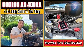 GOOLOO A5 Review – 4000A Jump Starter, Tire Inflator & Power Bank Tested!