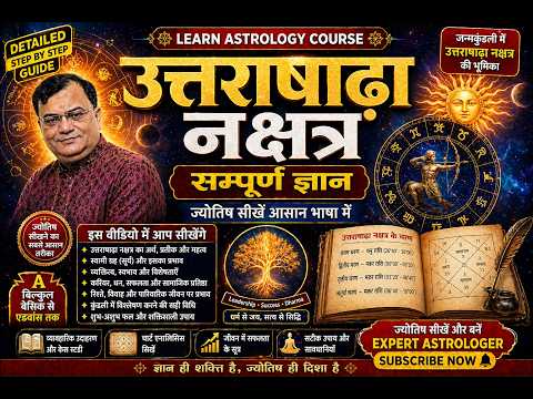 उत्तराषाढ़ा नक्षत्र Learn Astrology Series Hindi Beginner To Advanced Level lesson Pt Ashok Vasudeva
