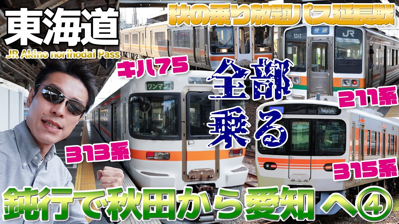 【秋の乗り放題パス:延長戦】 東京→名古屋のドンコーだけでは乗り足りないので延長でJR東海の色々な車両に乗ってみよう / 313系・315系・211系・キハ75