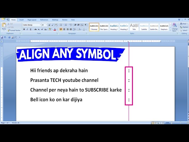 How To Make All Colon Align In Word - Infoupdate.org
