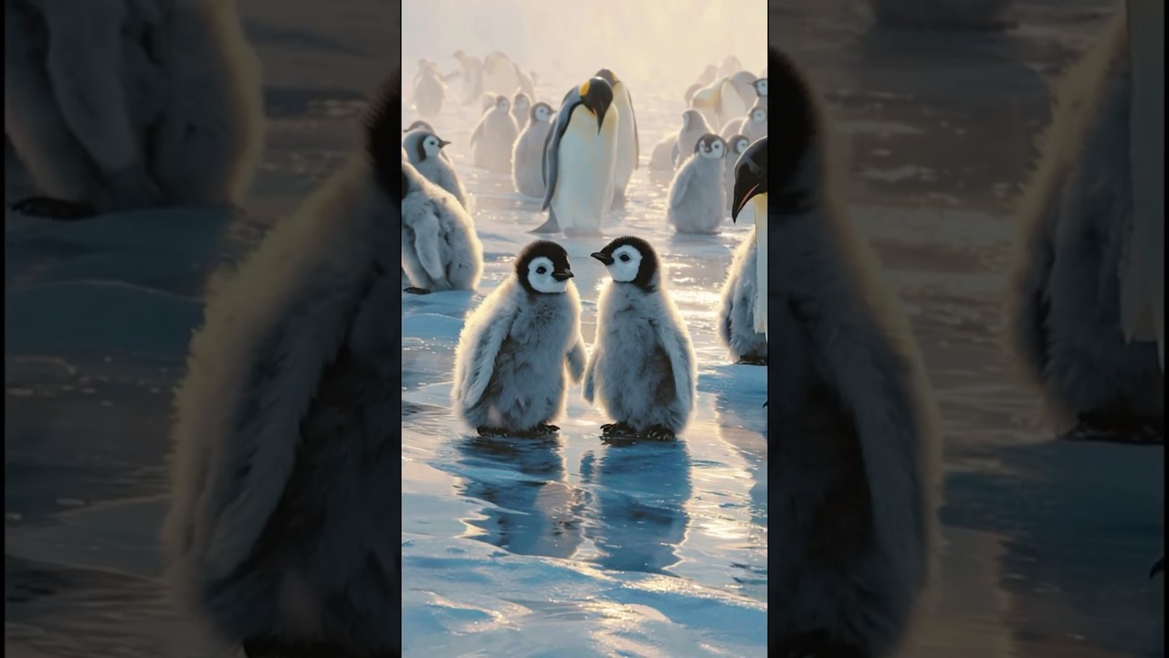 Penguin Family Life in Antarctica | Pure Nature #penguin #shorts #animals
