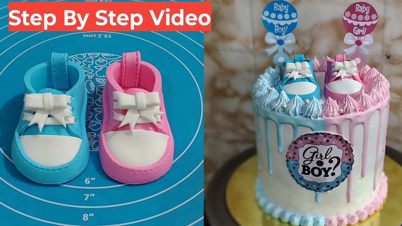 Fondant Baby Shower Shoes & Cake Tutorial 👟 | Amazing Cake Decorating Compilation 