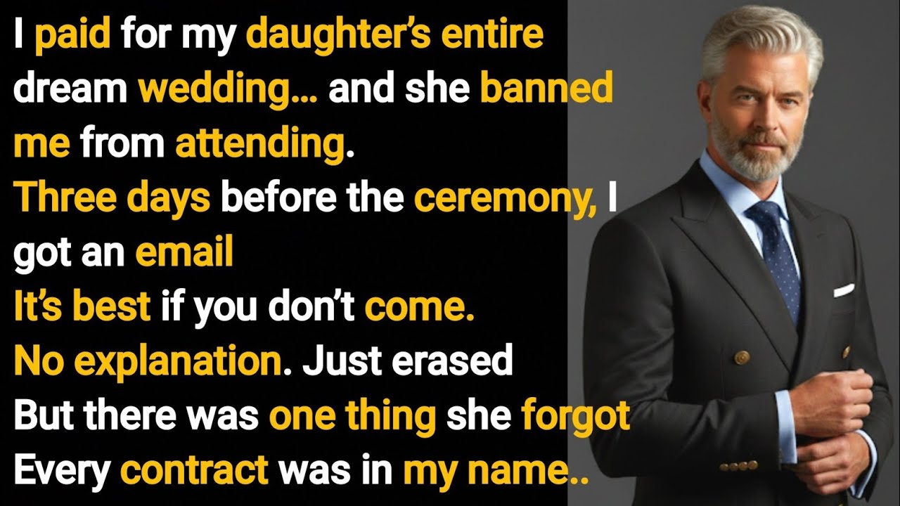 I Paid for My Daughter’s Dream Wedding — She Told Me Not to Come