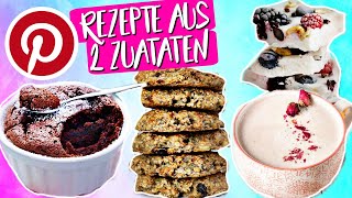 YUMMY!  Geniale REZEPTE aus NUR 2 ZUTATEN! Schoko   Soufflee, Moon Milk,  Kekse & Eis 