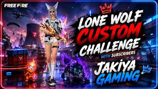 🔴 JAKIYA GAMING 2 FF GIRL LW CUSTOMS CHALLENGE 2 | #ffbd #freefire #jakiya #ffgirl #ytlive #ff #yt