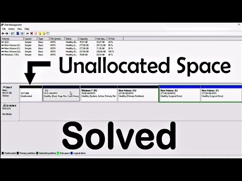 Unallocated Space before