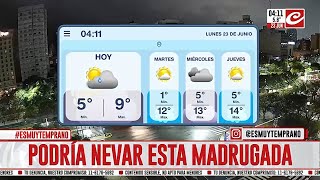 Lunes frío y ventoso en Buenos Aires... ¿llega la nieve a la ciudad?