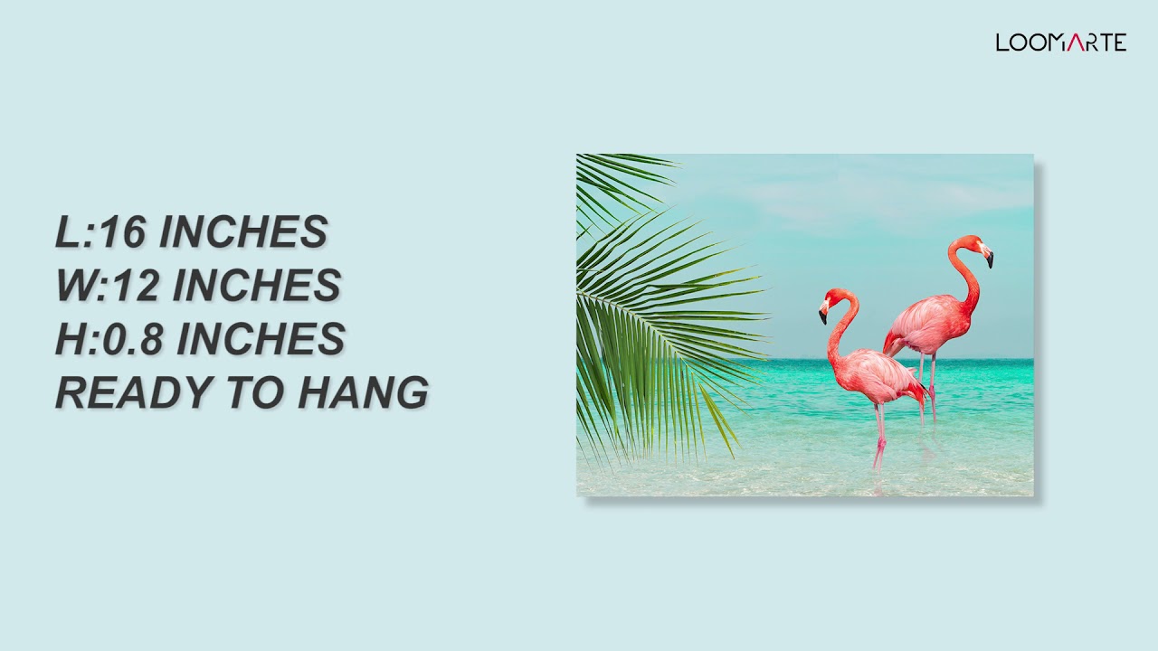 Flamingo Wall Art Decorations Modern & Simple Beach Decor Paintings