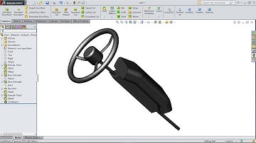SolidWorks Tutorial | Forklift 24. Steering Wheel