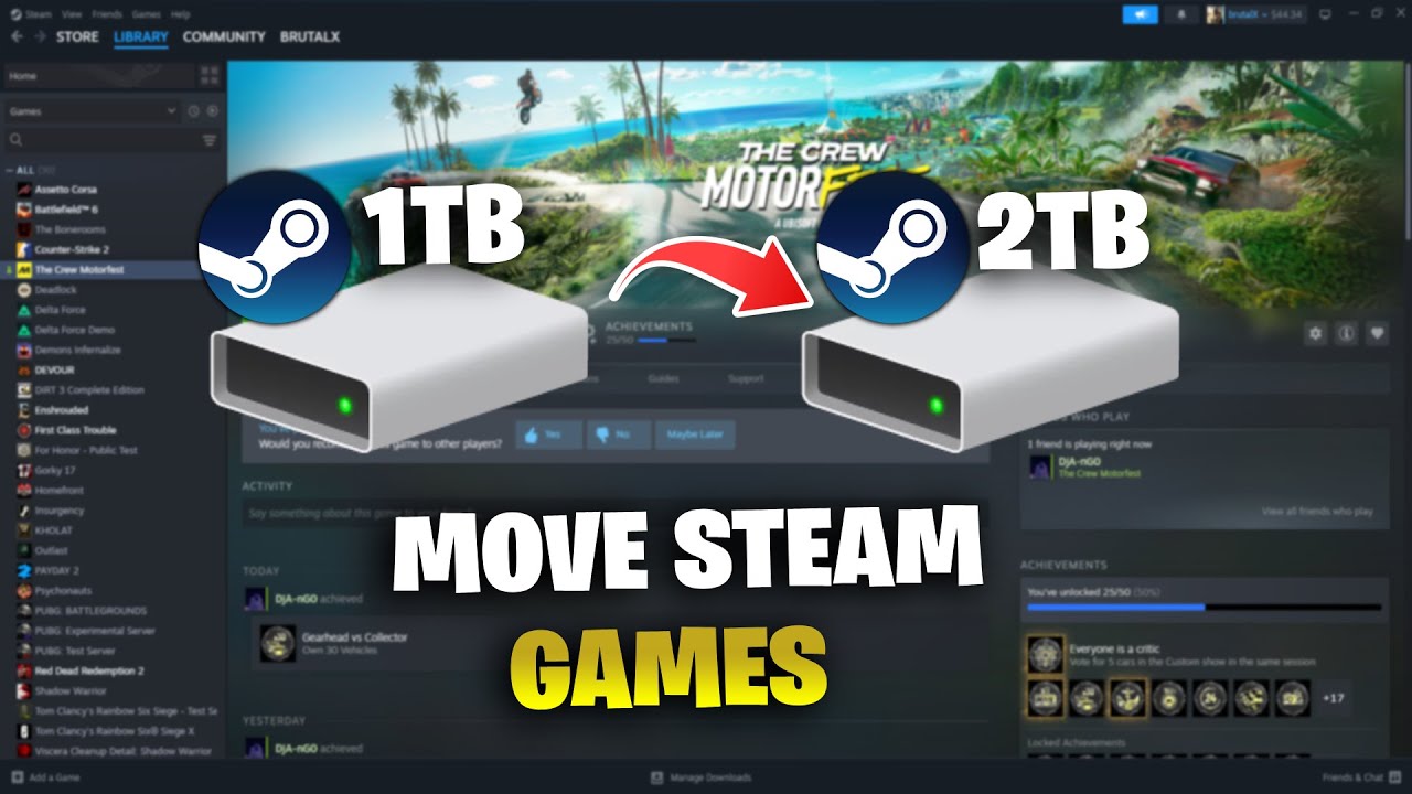 How To Move Steam Games To Another Hard Drive (2026) - YouTube