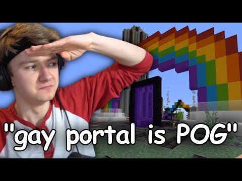 Tommy Salutes to the Gay Nether Portal