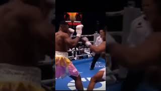 Anthony Joshua Knocks Francis Ngannou Down and Out. #Boom #Boxing #MMA